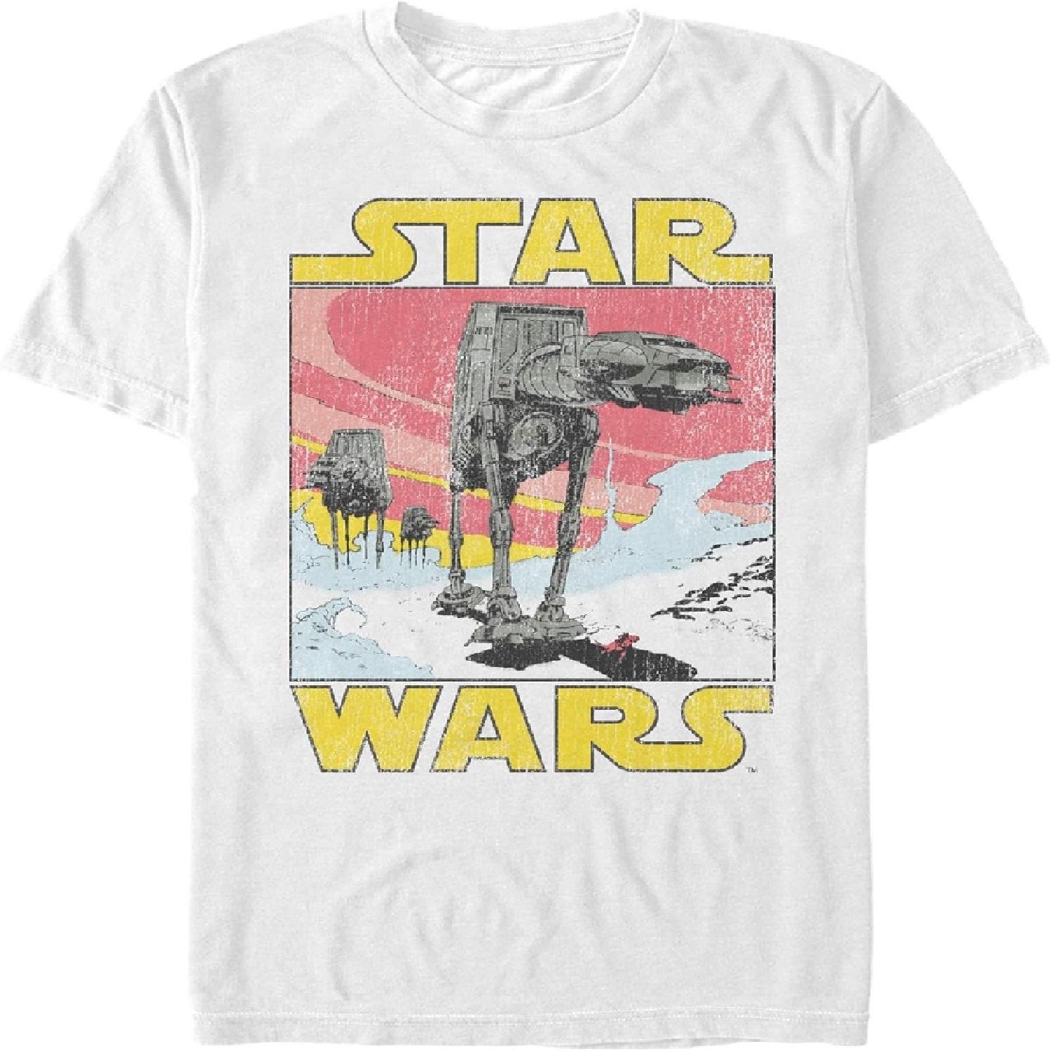 Мужская ретро-футболка STAR WARS AT-AT  Sky  S