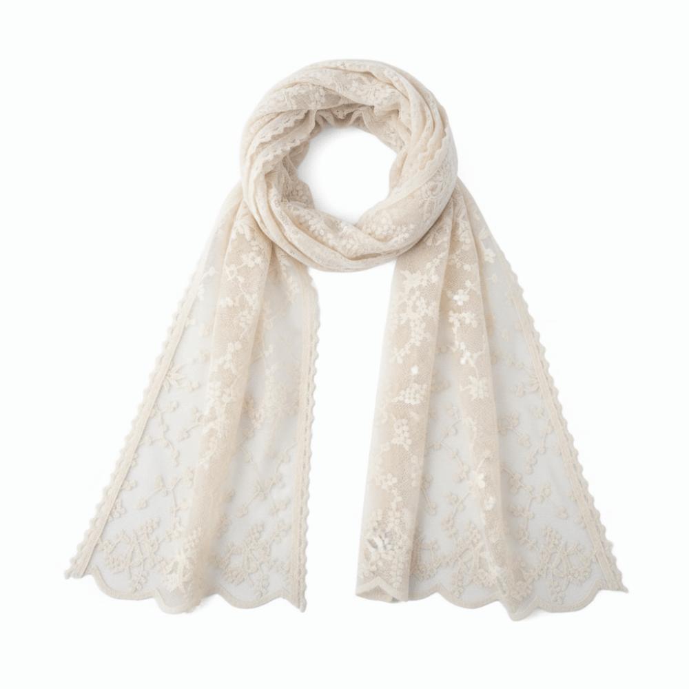 Long Sunscreen Shawl Retro Female Headscarf Versatile Women's Lace Scarf