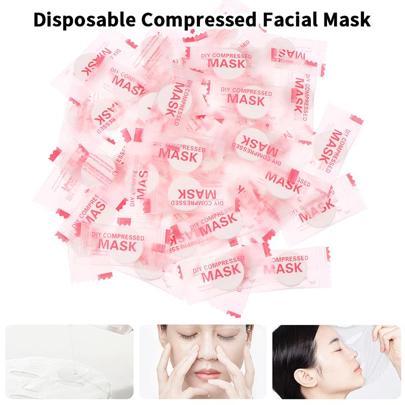 50/100Pcs Disposable Compressed Facial Mask Portable Silk/Cotton Face Mask Facial Towel Coin Wrapped Tissues Paper Skin Care