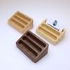 Solid Wood Desktop Business Card Display Stand Memo Holder Storage Box Beech Wood Card Organizer For Office