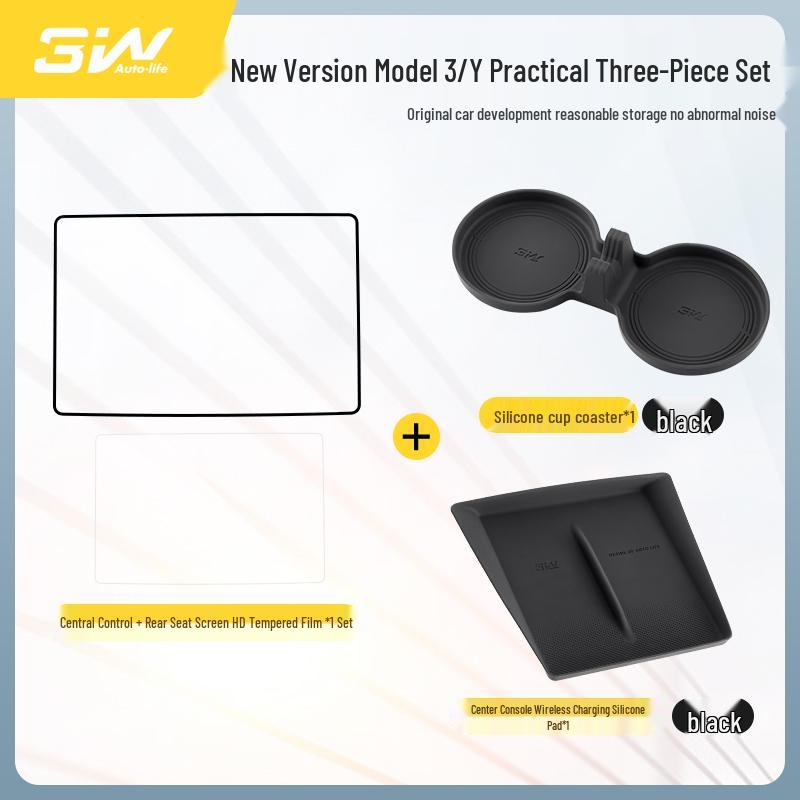 Tesla Model Y & 3 Displayschutz - Gehärtetes Glas, HD-Displayfolie, Schutz für die Mittelkonsole.