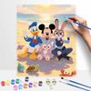 Disney Mickey Donald Duck Judy StellaLou Beach Oil Paint By Numbers Hand Painting Kit. Home Decor Gift
