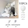 93 Stück Weiße Hochzeitsballons Girlande Weißer Ballonbogen-Set Hochzeitsjubiläum Junggesellinnenabschied Geburtstagsparty Dekoration Globos