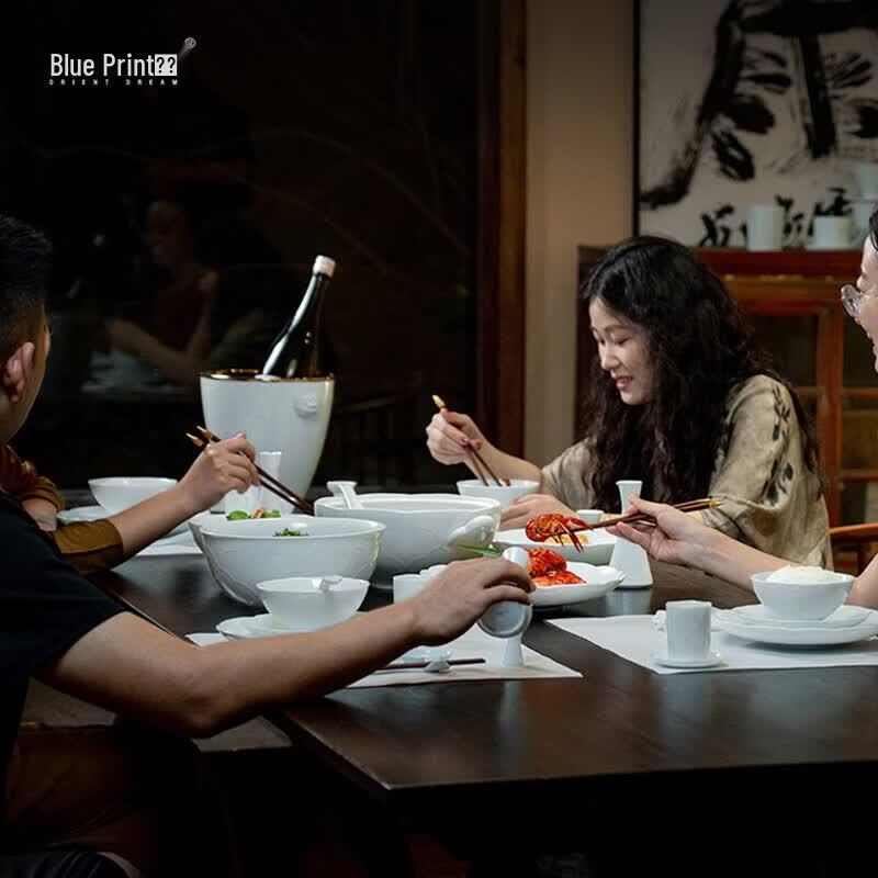 Oriental Blue Print Jingdezhen Ceramic Dinnerware
