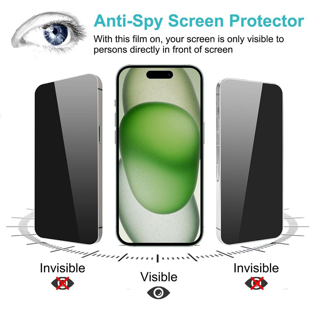 Prywatność Ekran Folia Ochronna Obiektyw Aparatu Pełne Pokrycie Anty-Spy Szkło Hartowane Ochrona dla Iphone 15 Pro Max 14 Plus 13 Mini 12 11 X Xs Xr Se 2022 2020