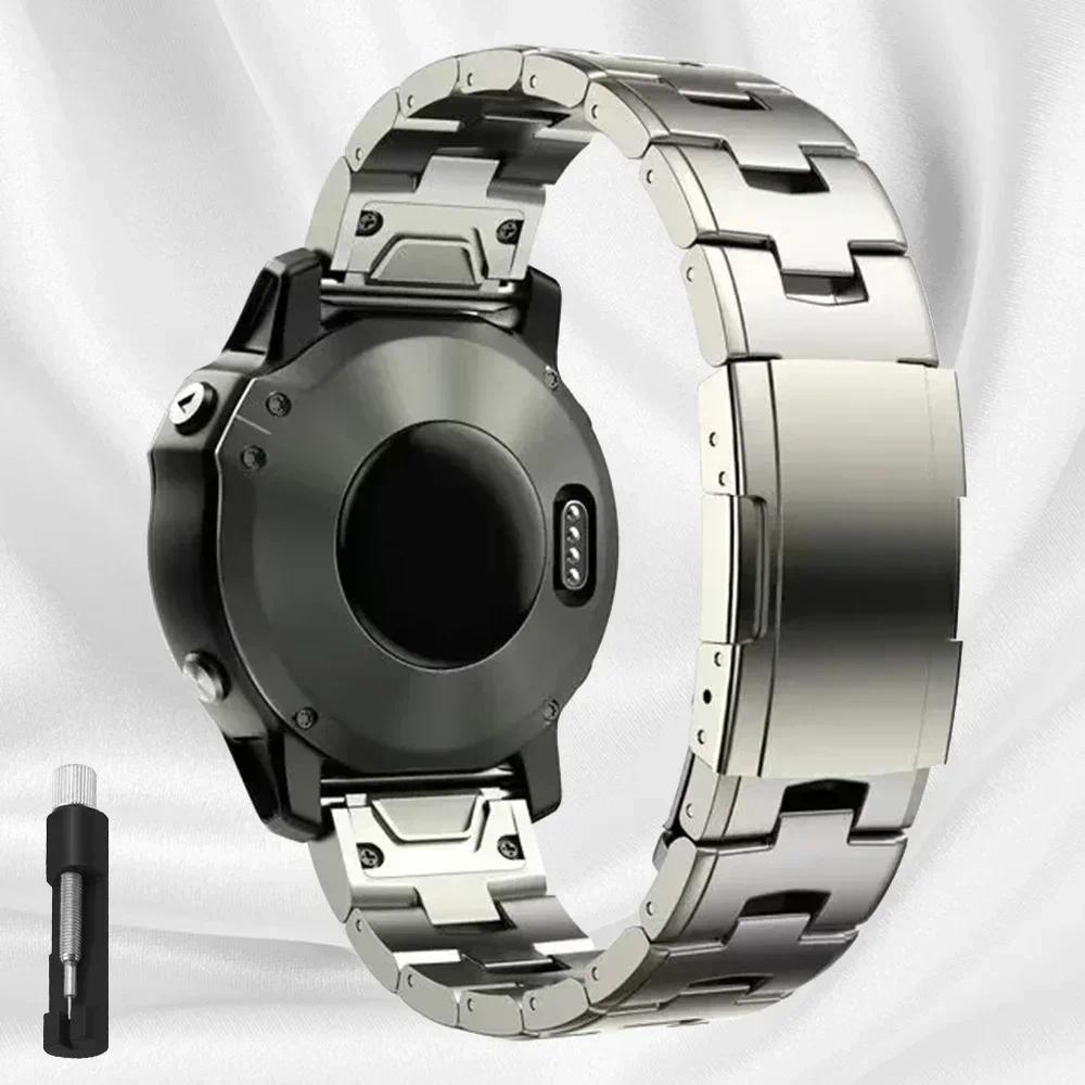 Rychloupínací náramek z titanové slitiny pro Garmin 22mm 26mm Fenix 7X 6X 7 6 Descent MK1 MK2 Epix Gen 2 Řemínek Náramkové doplňky