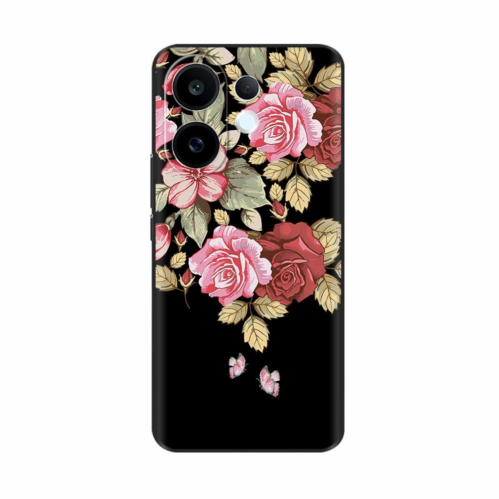 For VIVO S30 Pro Mini 5G Case Cartoon Butterfly Flowers Silicone Phone Cases For Vivo S30 5G vivoS30 Back Cover Fundas Bumper