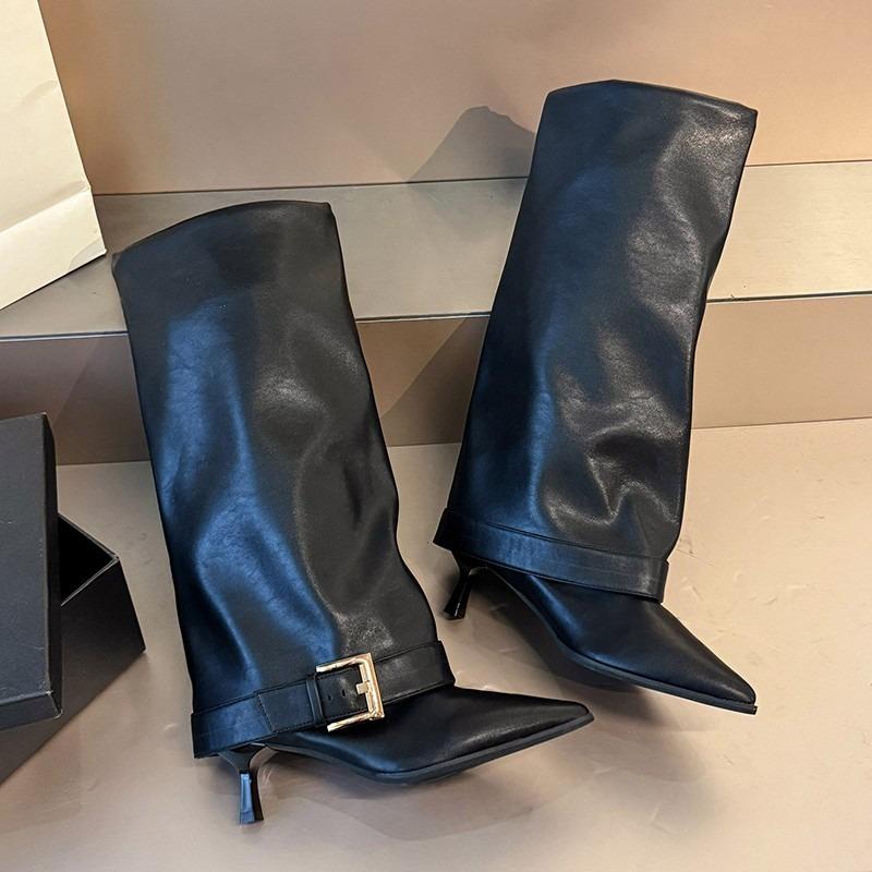 Women's Tall Boots Fashion 2025 European and American New Outward-worn Pointed Toe Long-thigh Boots