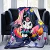 1pc Starry Night Sky Kuromi Design Blanket, Soft Throw for Home Decor, Perfect Gift for Family and Friend, Seasonal Use, Cozy Bedding Cover, Living Ro
