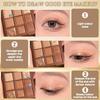 9 Color Nude Eyeshadow Palette Daily Style Brown and Golden, Featuring Two Textures,Matte and Shiny.