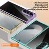 Electroplated Transparent Phone Case For Samsung Galaxy Z Fold 7 Fold6 Fold 5 Fold 4 Fold 3 Shockproof Hard PC Cover Funda Capa