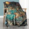Old World Map Customize Your Name Blanket Throw Personalized Blanket Ultra-Soft Great for Bedding Livingroom Office Home Decor Four Seasons Universal