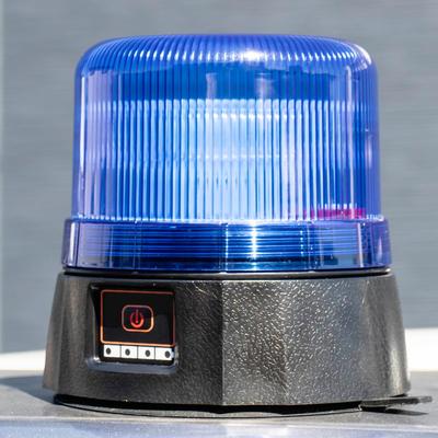FUNKS Rechargeable Rotating Light, Magnetic, Waterproof, Blue, Blue LED, for Police Cars, Car Mountable