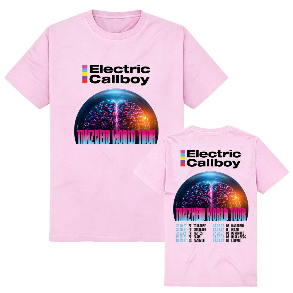 Camiseta World Tour Tanzneid Diseño de la Banda Electric Callboy Camisetas Estampado Gráfico Merch Unisex Streetwear Camisetas de Algodón de Manga Corta