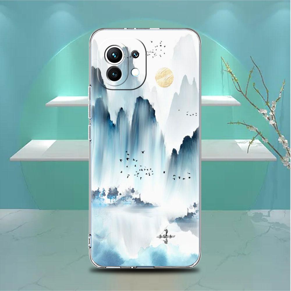 

Прозрачный чехол для Xiaomi Mi Poco X3 NFC M3 Pro F3 F1 11 Lite 12 Note 10 11T 9T, прозрачный чехол для телефона с изображением гор Redmi Note 9S