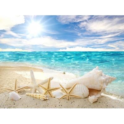 Round Drill Diamond Painting Sea Star Conch Beach Embroidery Sunrise Landscape Cross Stitch