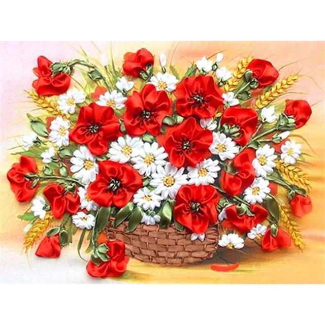 5D Diamond Painting Flower Vase Full Round Square Home Decoration Gift DIY Art Mosaic Pattern Rhinestone Embroidery Cross Stitch Kit