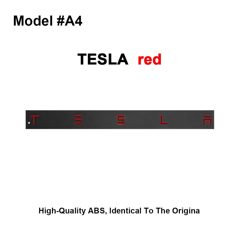 Car Sticker 3D ABS Car Emblem Tesla Letter Front Hood Rear Tailgate Trunk Decals Badge Sticker for Model 3 S X Y Auto