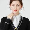 Lace Ruffle Faux Collar Decorative Collar for Dress Suit Removable False Collar Universal Shawl Elegant Sweater Collar