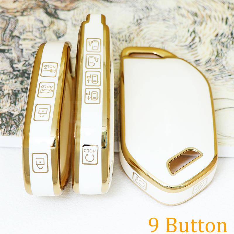 4/5/6/7/8/9 Bottons Car Smart Remote Key Case Cover for Kia Carnival EV9 Picanto GT Line 2024 Auto Shell Fob Holder Accessories