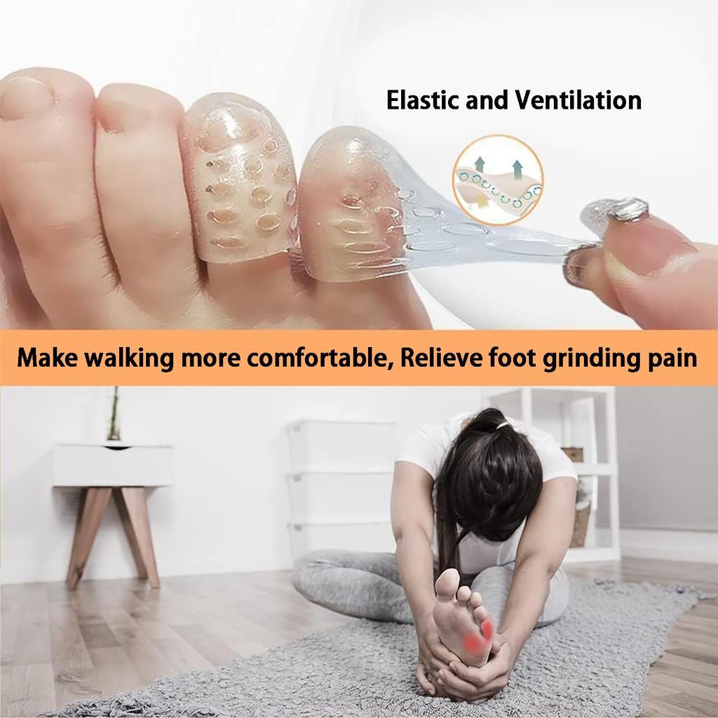 30/60pcs Comfortable With High Elasticity Transparent Breathable Silicone Toe Protectors Prevent Blisters Calluses And Corn