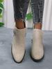 Chunky Heel Chelsea Boots - Spring 2025 Pointed Toe, Mid-Heel, Plus Size Women's Short Boots
