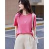 Demana Women's Short Sleeve Heart Patch T-Shirt
