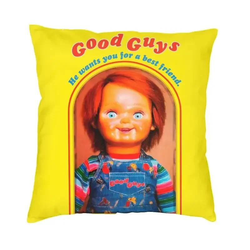 Good Guys Carpenter Cushion Cover Sofa Living Room Cartoon Child's Play Chucky Doll Square Pillow Cover 45x45cm