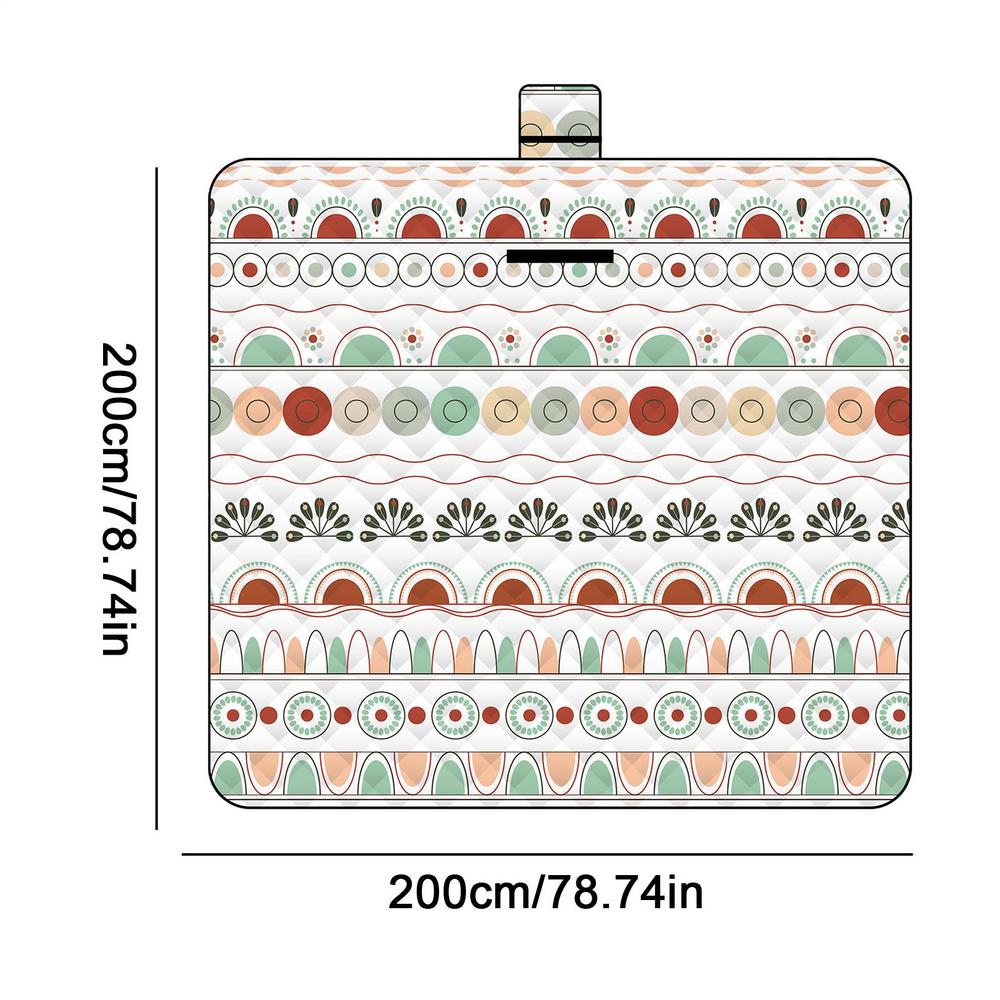 2x2M Waterproof Picnic Blanket Triple-layer Thickened Moisture-proof And Sand-proof Beach Mat 3-Layer Thick Park Blanket