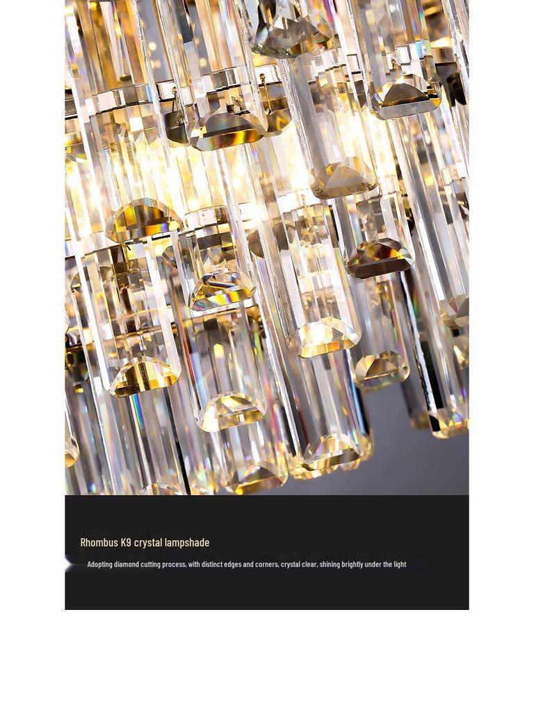 Luxury Postmodern Crystal Chandelier: Elegant Pendant Light for Living Room, Luxury Villa, or Trendy Restaurant