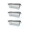 3pcs/set Foldable Handle Fridge Storage Basket Kitchen Racks Organizer  Frozen Food Storage