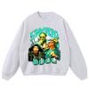 Oversized Streetwear Hoodie With Graphic Print Cotton Pullover Unisex Loose Fit High Street Style