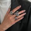 Luxury Style Geometric Acrylic Crystal Elastic Bracelet Women Ring