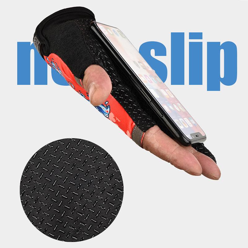 Fishing Gloves Breathable Three Fingers Elastic Summer Sunscreen Fishing Apparel Sports Anti-Slip Cycling Gloves