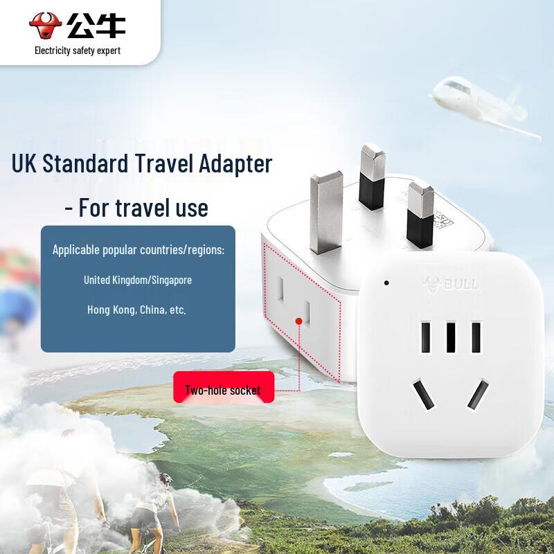 Bull 2-Way UK to China Power Adapter