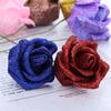 PE Gold Powder Artificial Roses for DIY Bouquets - Valentine's Day, Weddings, Flower Shops