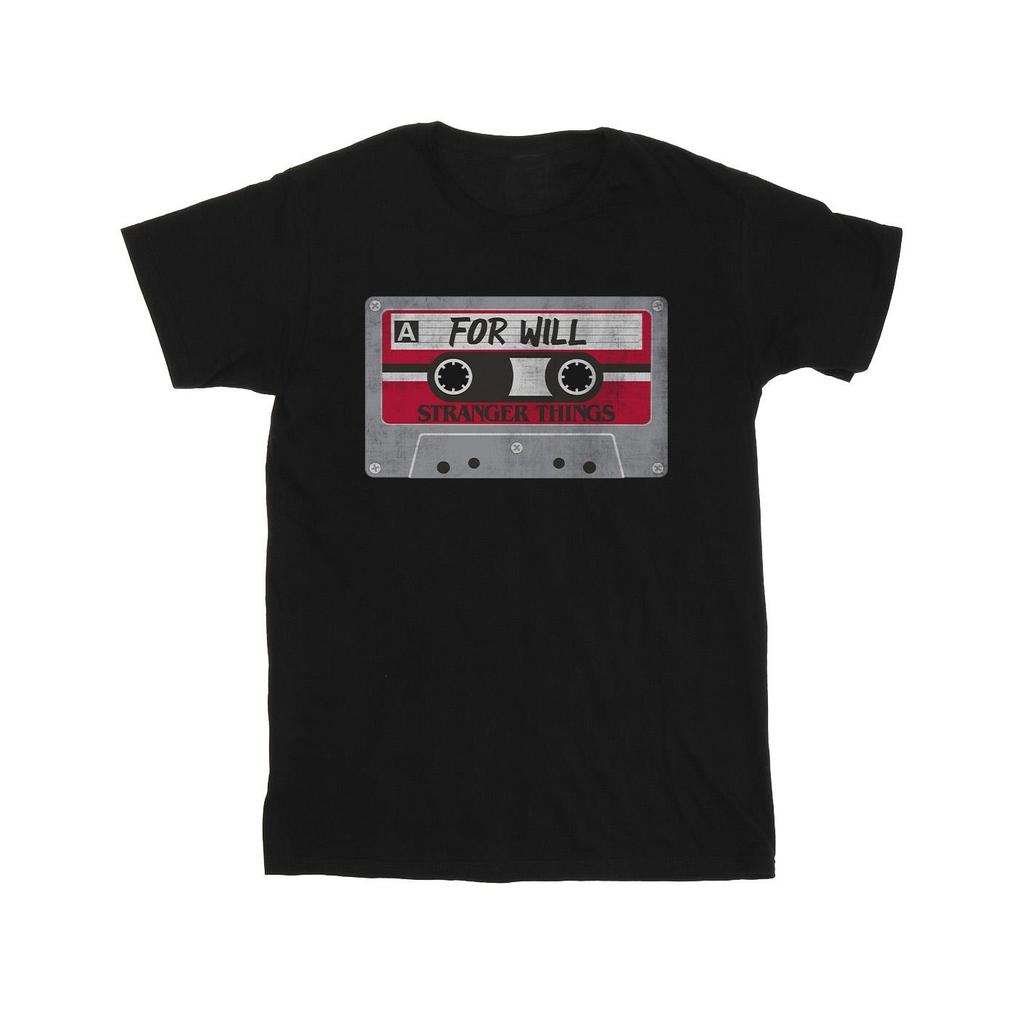 Netflix Mens Stranger Things Cassette For Will T-Shirt
