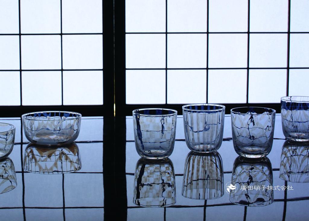 Hirota Glass Bowl, Taisho Romantic Cherry Blossom Design, MO-2-10