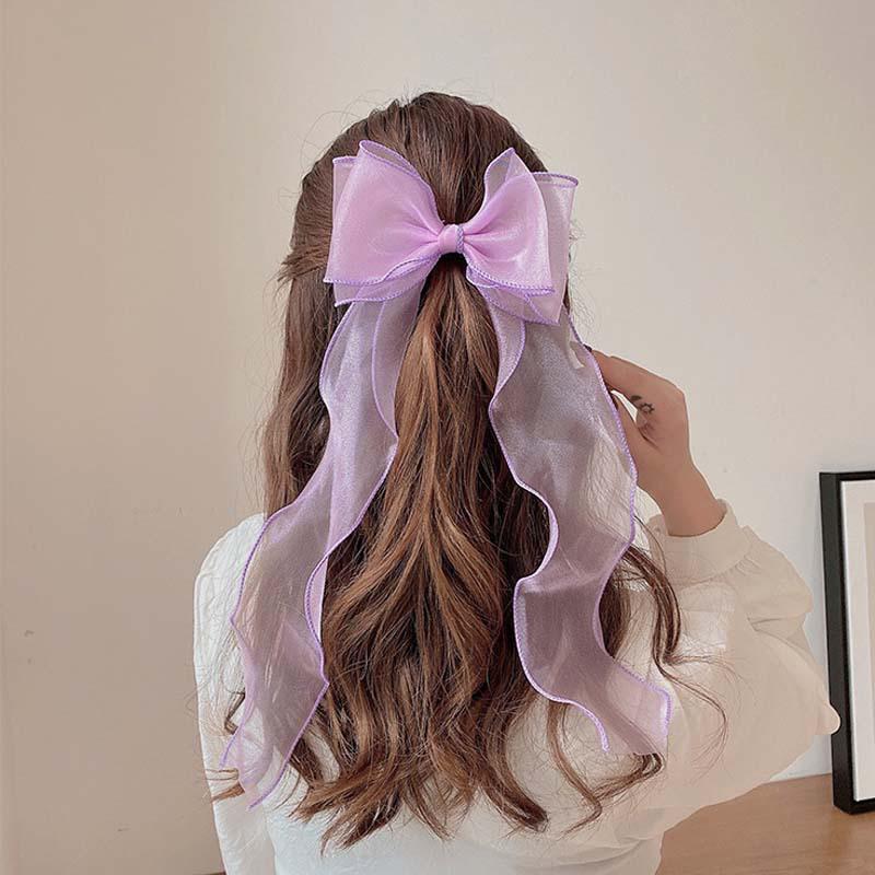 Korean Bow Ribbon Hair Clip for Women and Girls - Fairy Braided Headdress
