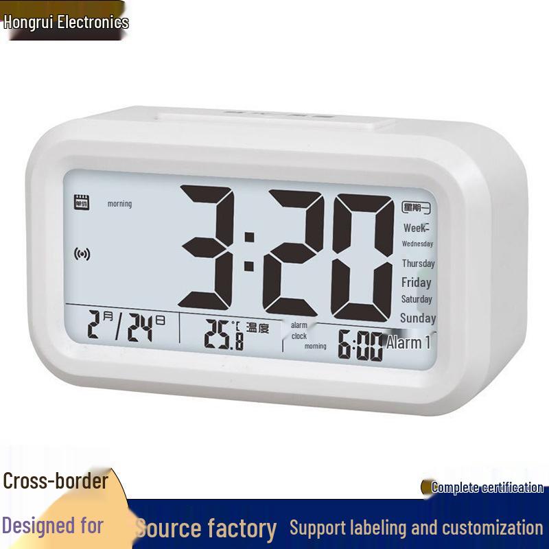 Smart Voice Luminous Alarm Clock - Creative Student Bedroom Bedside, Three Alarms, Hot Selling