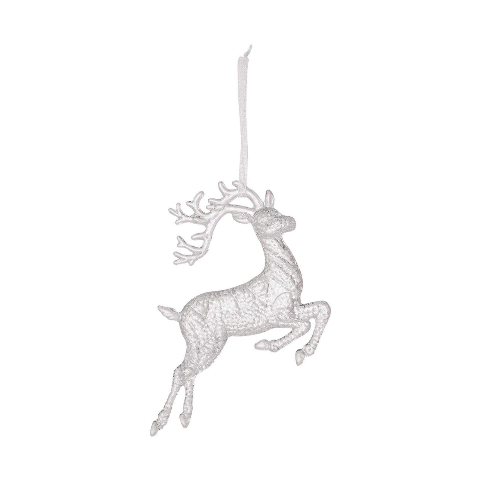

Креативная подвеска на елку, предмет рождественского украшения, прозрачная подвеска, акриловая подвеска на елку в виде лося One Size