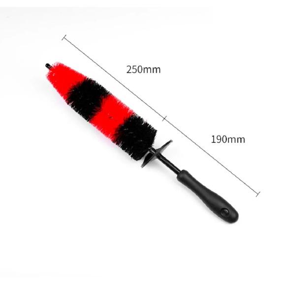 UNTIOR Wheel Tire Brush Set Long Soft Bristle Detail Brushes Microfiber Cleaning Cloth for Cleaning Wheel Car Detailing Kit