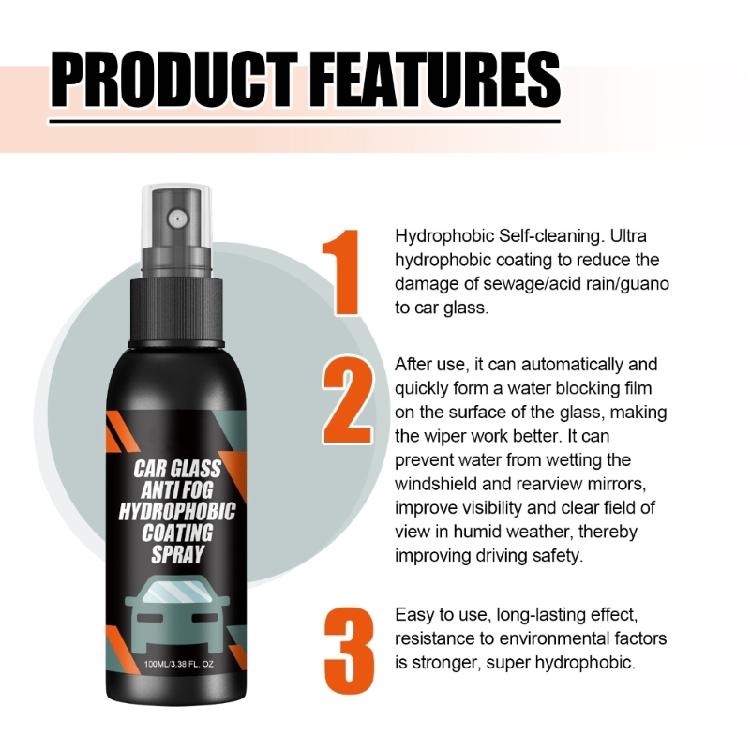 Einfache Anwendung Automobil Regenabweisend Glas Anti-Regen Beschichtung Wasserabweisendes Beschichtungsmittel Antibeschlag Glasreiniger