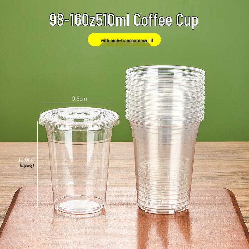 Disposable PET Coffee and Milk Tea Cups