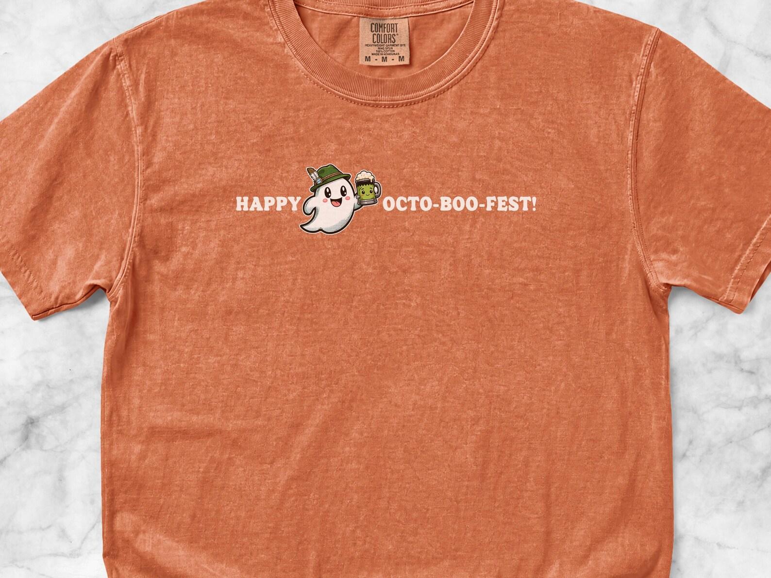 Halloween Oktoberfest Tshirt, Cute Ghost Beer Shirt, Octo-Boo-Fest Comfort Colors Tee, Funny Fall Beer Festival Gift Shirt 3XL