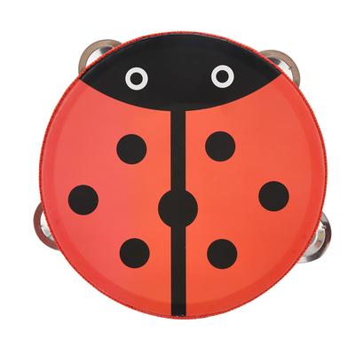15cm Wooden Handheld Tambourine Hand Drum Bell Musical Percussion Instrument Toy Gift(1#)