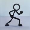 3D-gedruckter Stifthalter mit Linienfigur, Schreibtisch-Bleistiftständer, Krieger-Linienkunstfigur für Heim- und Büro-Schreibtischdeko, Studenten, Spieleliebhaber