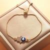 Verstellbares 8-förmiges Evil Eye Herzarmband für Damen - Europäische & Amerikanische Mode, Südostasiatischer Einfluss
