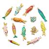 Ocean Style Colorful Enamel Koi Fish Stainless Steel Pendants for DIY Necklace and Bracelet Charms