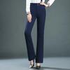 Pantalones de Traje Casuales Elegantes Rectos Formales Slim de Cintura Alta para Mujer